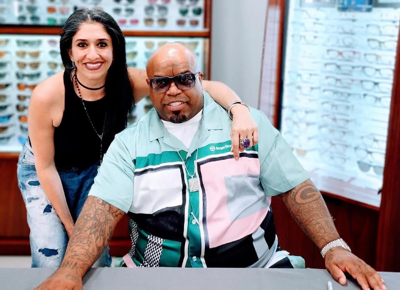 CeeLo Green at the launch event for his eyewear collaboration with Gazal Eyecare in Roswell, GA