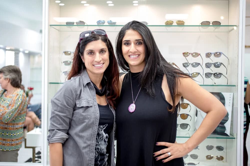 Angela Fusaro & Gazal Tabrizipour at the Gazal Eyecare grand opening