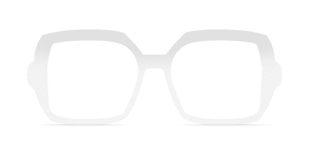 Nina Mûr ELISA eyeglasses in White High Gloss, the real product render from the live Shopify configurator
